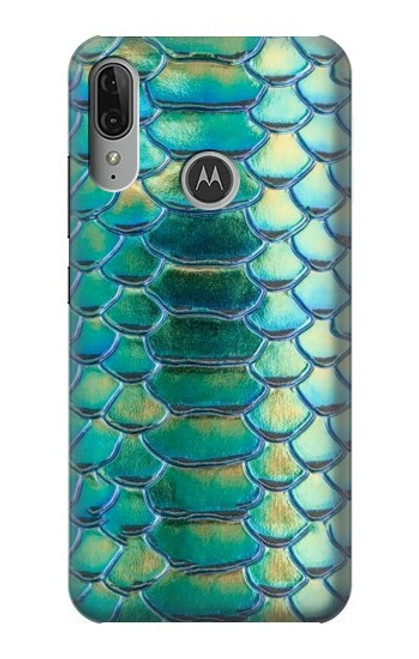 S3414 Green Snake Scale Graphic Print Funda Carcasa Case para Motorola Moto E6 Plus, Moto E6s