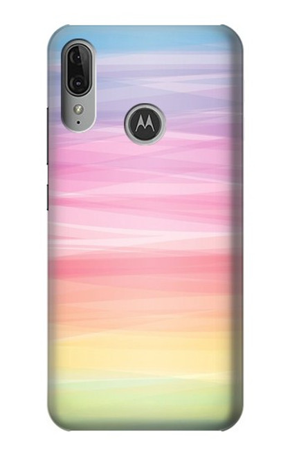 S3507 Colorful Rainbow Pastel Funda Carcasa Case para Motorola Moto E6 Plus, Moto E6s