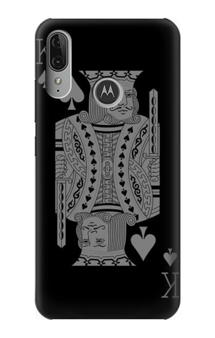 S3520 Black King Spade Funda Carcasa Case para Motorola Moto E6 Plus, Moto E6s