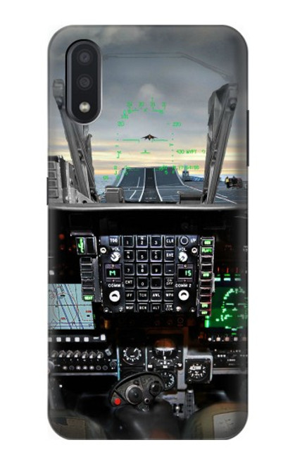 S2435 Fighter Jet Aircraft Cockpit Funda Carcasa Case para Samsung Galaxy A01