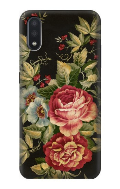 S3013 Vintage Antique Roses Funda Carcasa Case para Samsung Galaxy A01