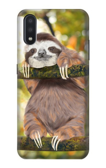 S3138 Cute Baby Sloth Paint Funda Carcasa Case para Samsung Galaxy A01