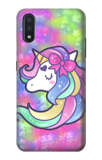 S3264 Pastel Unicorn Funda Carcasa Case para Samsung Galaxy A01