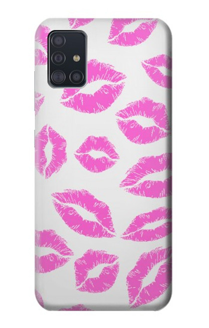 S2214 Pink Lips Kisses Funda Carcasa Case para Samsung Galaxy A51