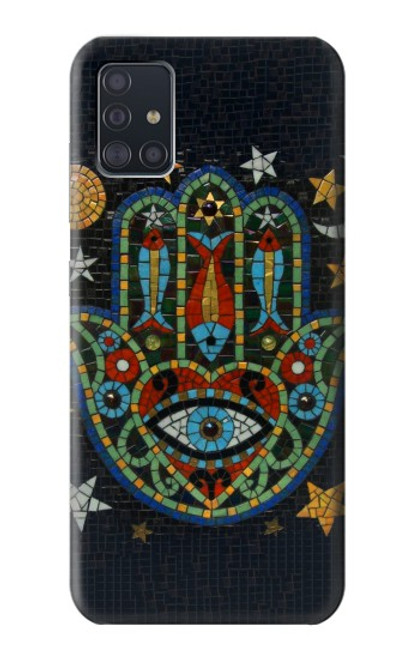 S3175 Hamsa Hand Mosaics Funda Carcasa Case para Samsung Galaxy A51