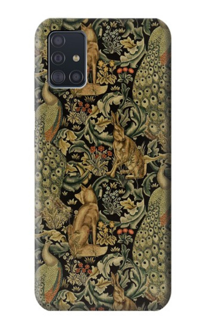 S3661 William Morris Forest Velvet Funda Carcasa Case para Samsung Galaxy A51