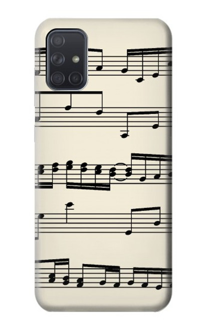 S3082 Music Sheet Funda Carcasa Case para Samsung Galaxy A71