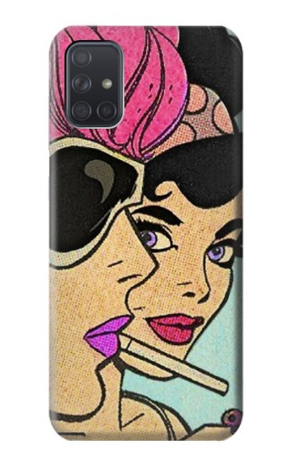 S3171 Girls Pop Art Funda Carcasa Case para Samsung Galaxy A71