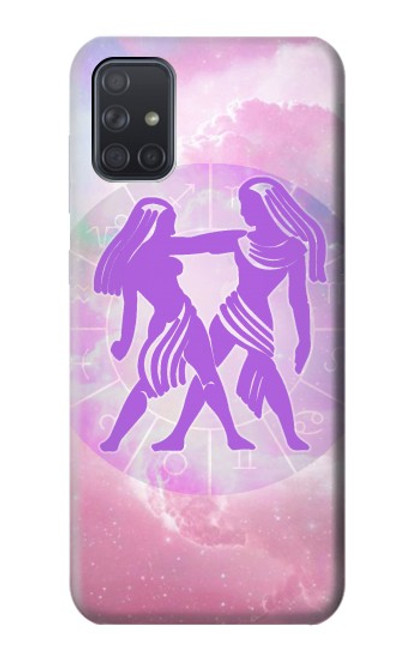 S3259 Zodiac Gemini Funda Carcasa Case para Samsung Galaxy A71