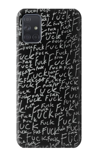 S3478 Funny Words Blackboard Funda Carcasa Case para Samsung Galaxy A71