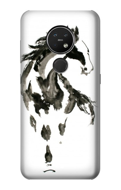 S1031 Horse Paintbrush Funda Carcasa Case para Nokia 7.2