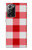 S3535 Red Gingham Funda Carcasa Case para Samsung Galaxy Note 20 Ultra, Ultra 5G