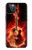 S0415 Fire Guitar Burn Funda Carcasa Case para iPhone 12, iPhone 12 Pro