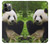 S1073 Panda Enjoy Eating Funda Carcasa Case para iPhone 12, iPhone 12 Pro