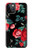 S3112 Rose Floral Pattern Black Funda Carcasa Case para iPhone 12, iPhone 12 Pro