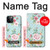 S3494 Vintage Rose Polka Dot Funda Carcasa Case para iPhone 12, iPhone 12 Pro