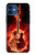 S0415 Fire Guitar Burn Funda Carcasa Case para iPhone 12 mini