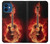 S0415 Fire Guitar Burn Funda Carcasa Case para iPhone 12 mini