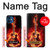 S0415 Fire Guitar Burn Funda Carcasa Case para iPhone 12 mini