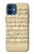 S2504 Vintage Music Sheet Funda Carcasa Case para iPhone 12 mini