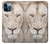 S2399 White Lion Face Funda Carcasa Case para iPhone 12 Pro Max