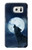 S3693 Grim White Wolf Full Moon Funda Carcasa Case para Samsung Galaxy S7 Edge