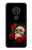 S3753 Dark Gothic Goth Skull Roses Funda Carcasa Case para Nokia 7.2