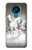 S0933 White Horses Funda Carcasa Case para Nokia 3.4