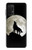 S1981 Wolf Howling at The Moon Funda Carcasa Case para Samsung Galaxy A32 4G