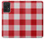 S3535 Red Gingham Funda Carcasa Case para Samsung Galaxy A52, Galaxy A52 5G