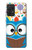 S2521 Cute Nerd Owl Cartoon Funda Carcasa Case para Samsung Galaxy A72, Galaxy A72 5G