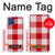 S3535 Red Gingham Funda Carcasa Case para Samsung Galaxy M62