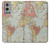 S3418 Vintage World Map Funda Carcasa Case para OnePlus 9 Pro