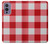 S3535 Red Gingham Funda Carcasa Case para OnePlus 9