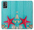 S3428 Aqua Wood Starfish Shell Funda Carcasa Case para OnePlus 9R