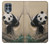 S2210 Panda Fluffy Art Painting Funda Carcasa Case para Motorola Edge S