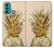 S3490 Gold Pineapple Funda Carcasa Case para Motorola Moto G60, G40 Fusion