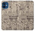 S3819 Retro Vintage Paper Funda Carcasa Case para iPhone 12 mini