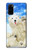 S3794 Arctic Polar Bear in Love with Seal Paint Funda Carcasa Case para Samsung Galaxy S20