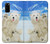 S3794 Arctic Polar Bear in Love with Seal Paint Funda Carcasa Case para Samsung Galaxy S20