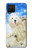 S3794 Arctic Polar Bear in Love with Seal Paint Funda Carcasa Case para Samsung Galaxy A42 5G
