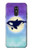 S3807 Killer Whale Orca Moon Pastel Fantasy Funda Carcasa Case para LG Q Stylo 4, LG Q Stylus