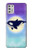 S3807 Killer Whale Orca Moon Pastel Fantasy Funda Carcasa Case para Motorola Moto G Stylus (2021)