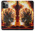 S0863 Hell Fire Skull Funda Carcasa Case para iPhone 13 Pro