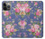 S3265 Vintage Flower Pattern Funda Carcasa Case para iPhone 13 Pro