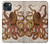 S2801 Vintage Octopus Funda Carcasa Case para iPhone 13 mini