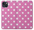 S2358 Pink Polka Dots Funda Carcasa Case para iPhone 13