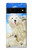 S3794 Arctic Polar Bear in Love with Seal Paint Funda Carcasa Case para Google Pixel 6