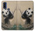 S2210 Panda Fluffy Art Painting Funda Carcasa Case para Motorola G Pure