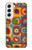 S3409 Squares Concentric Circles Funda Carcasa Case para Samsung Galaxy S22